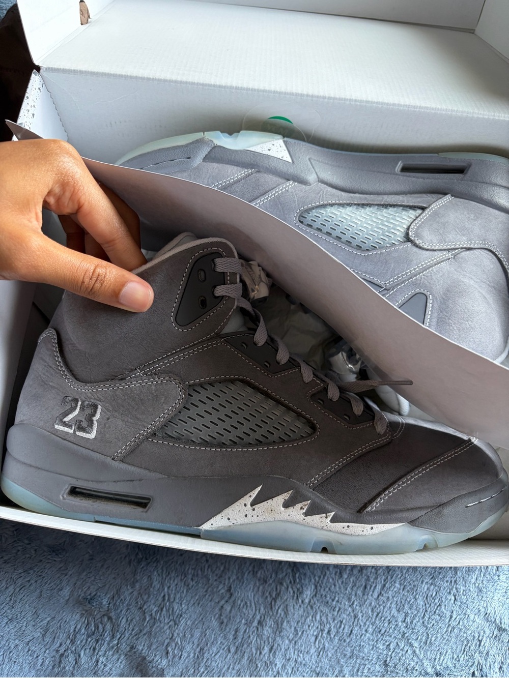 Jordan 5 Retro 'Wolf Grey' Men’s Sneakers - Gray